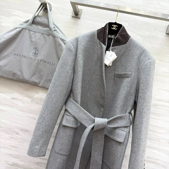 Brunello Cucinelli autumn and winter new wool blend coat - Picture 3 of 16